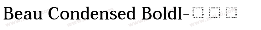 Beau Condensed BoldI字体转换